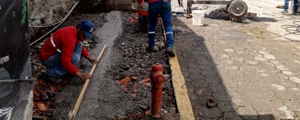 FINALIZACION DE LA VEREDA FRENTE A LOS BAÑOS PUBLICOS DE GUALEA CENTRO